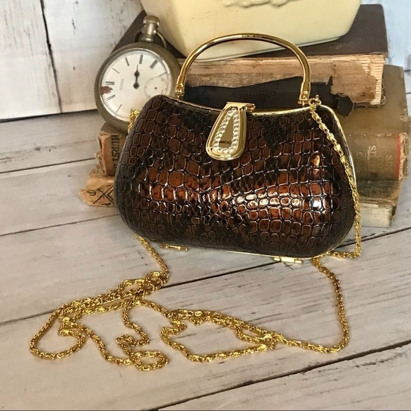 Fancy "Croc" Embellished Mini-Bag - Picture 2 of 9